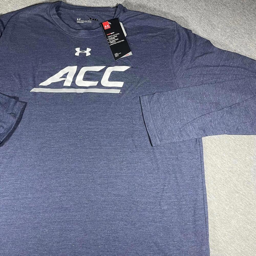 NWT Under Armour ACC Men's S Triblend Long Sleeve T-Shirt Navy Sports Apparel